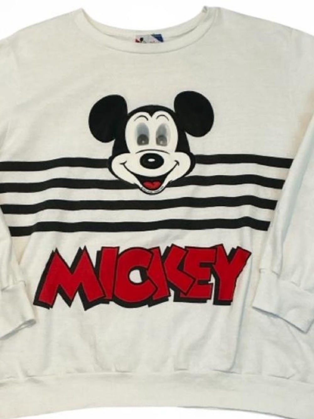 Vintage Disney Mickey Crewneck Sweater with Holographic Eyes